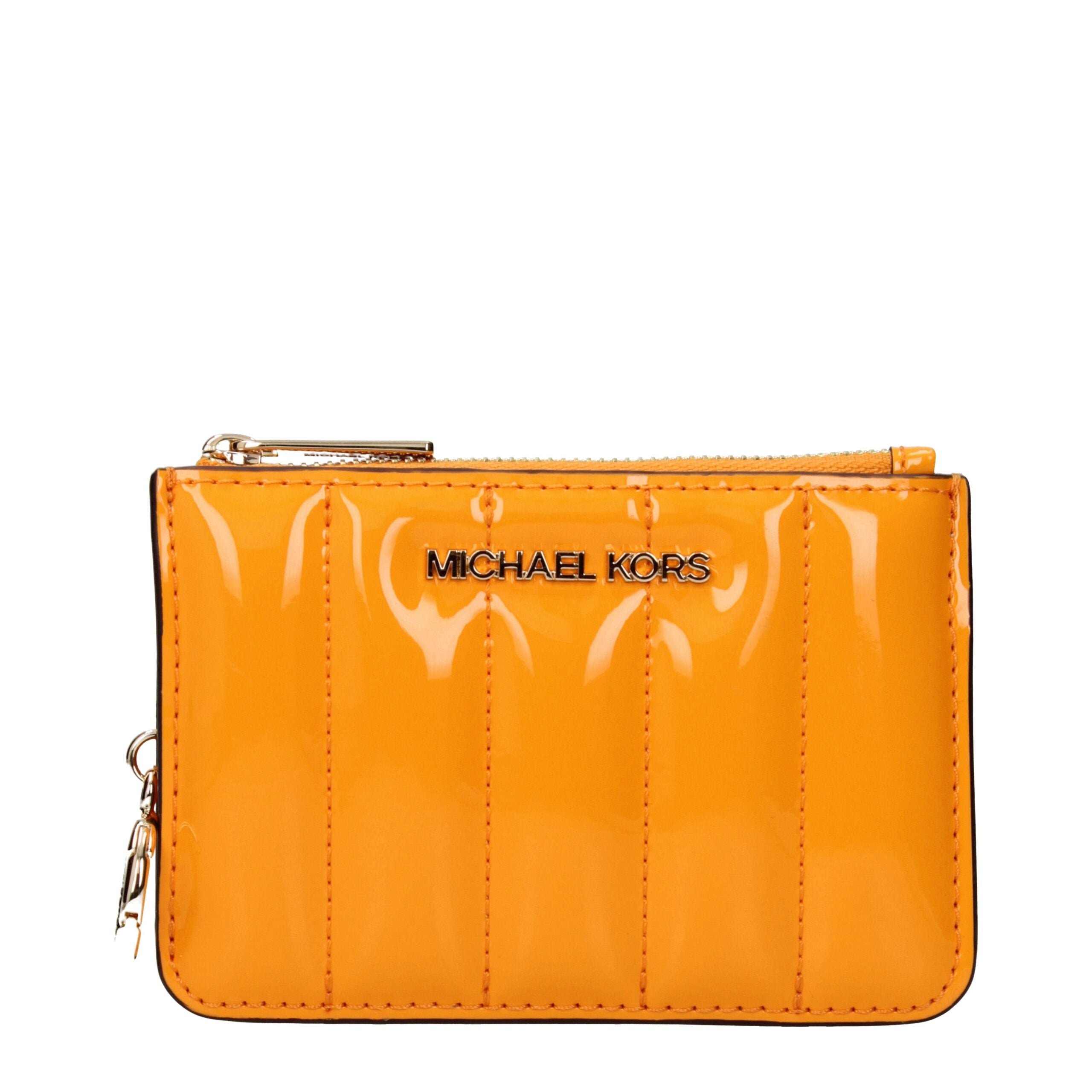 Michael Kors Orange Patent Leather Wallet