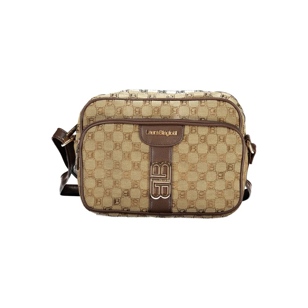 Laura Biagiotti Beige Polyester Shoulder Bag