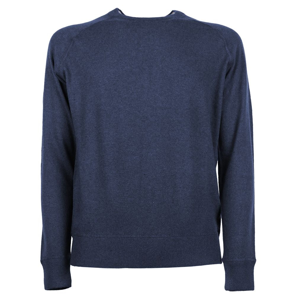 Blue Cashmere Men Sweater