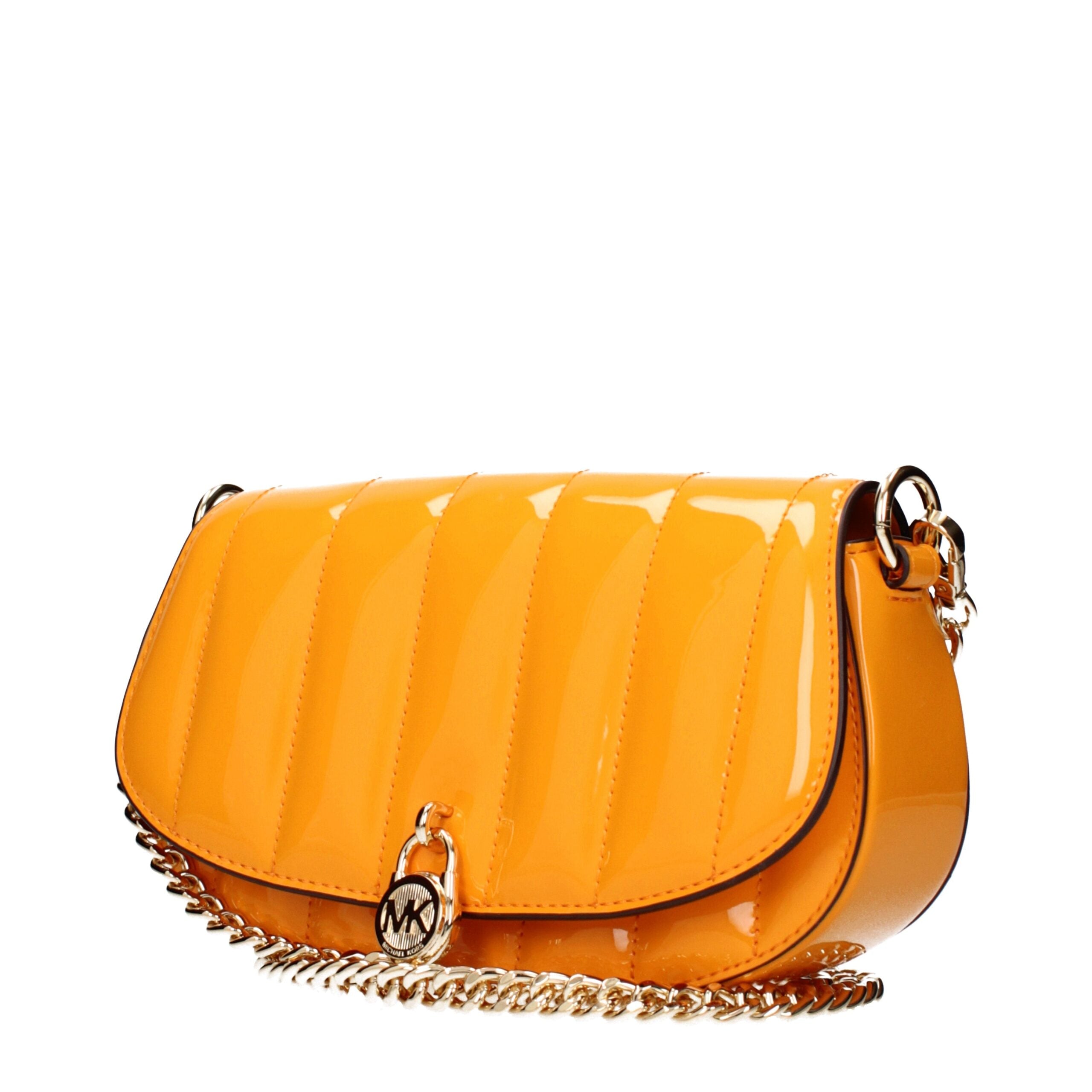 Michael Kors Orange Patent Leather Crossbody Bag
