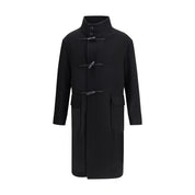 Black Fleece Wool Coat