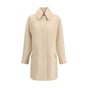 Cream Fleece Wool Coat