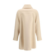 Cream Fleece Wool Coat