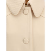 Cream Fleece Wool Coat