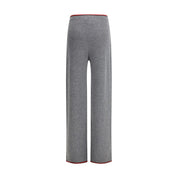 Gray Wool Casual Pants