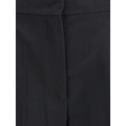 Black Fleece Wool Casual Pants