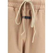 Beige Cotton Casual Pants