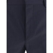 Blue Fleece Wool Two-Piece Suit