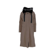 Fur Lining Midi Parka Coat