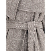 Brown Fleece Wool Coat