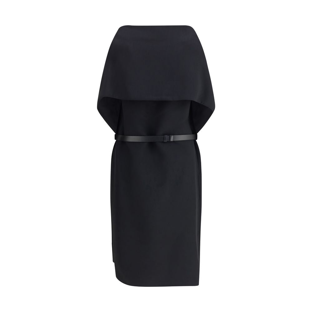 Black Viscose Casual Dress