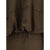 Mångfärgad silke-klänning för vardagsbruk