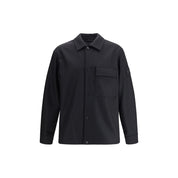 Black Fleece Wool Coat