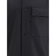 Black Fleece Wool Coat