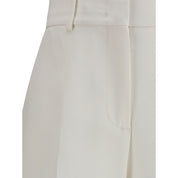 White Viscose Casual Pants