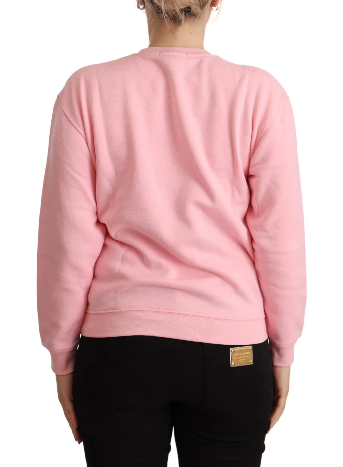 Rosa Mönstrad Långärmad Pullover