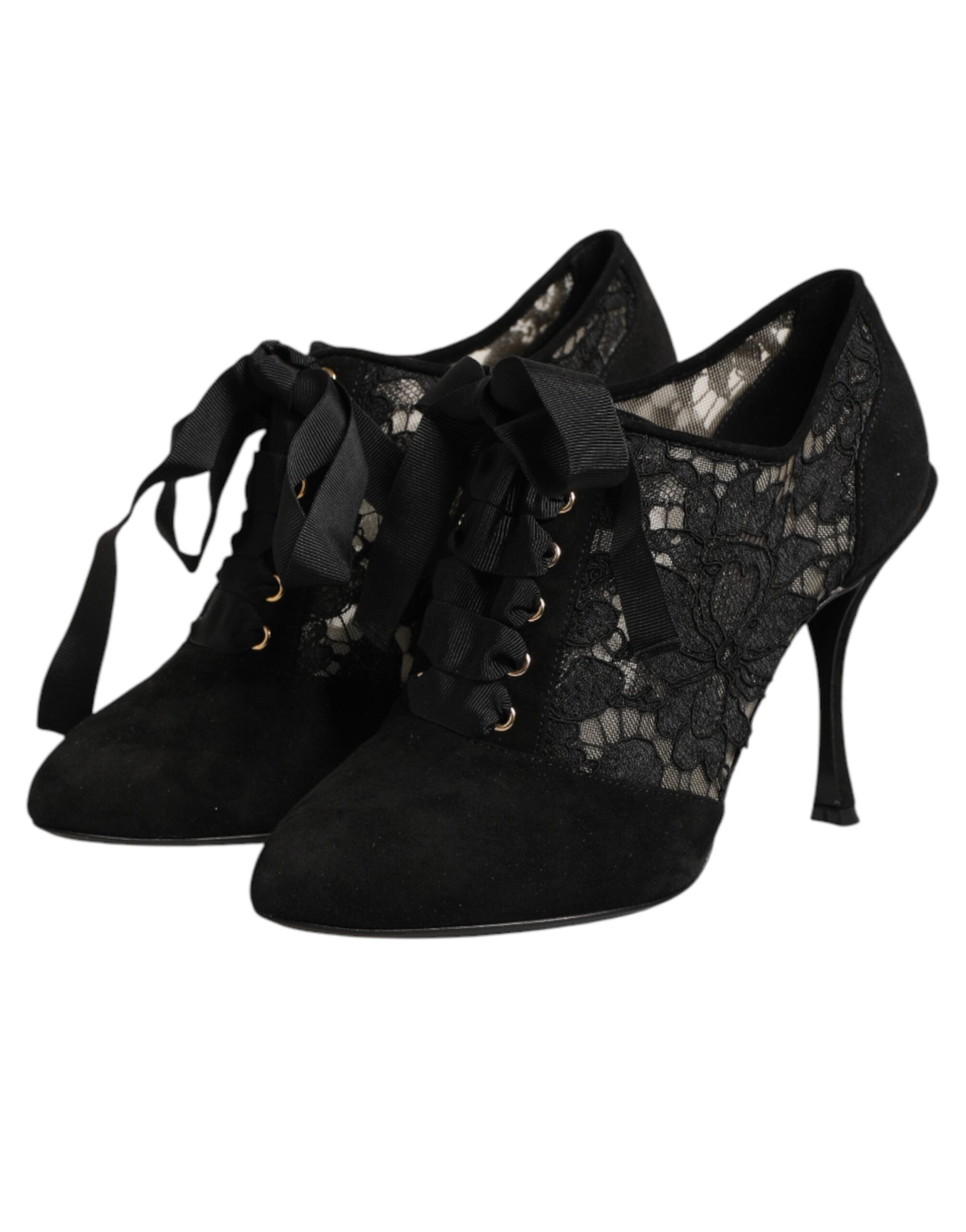 Dolce & Gabbana Black Floral Lace Pumps