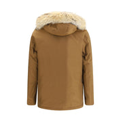 Beige polyamidparkas