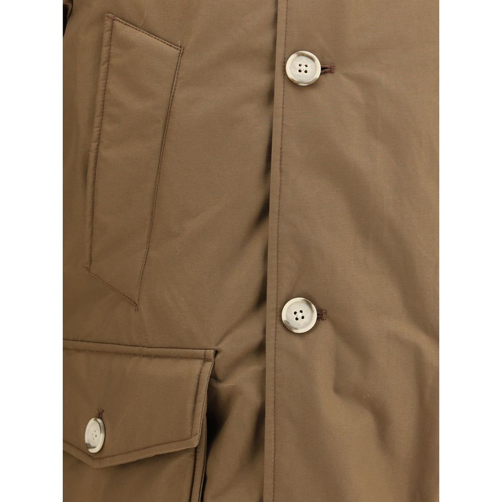 Beige polyamidparkas