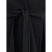 Black Fleece Wool Coat