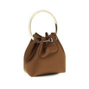 Brown Silk Shoulder Bag