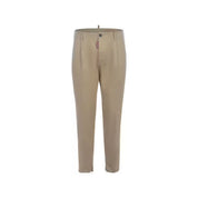 Beige Cotton Chino Pants