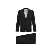 Black Elastane Two-Piece Suit