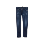Blue Cotton Slim Fit Jeans