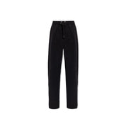 Black Cotton Casual Pants
