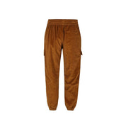 Brown Cotton Casual Pants