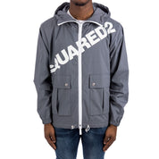 Gray Cotton Shell Jacket