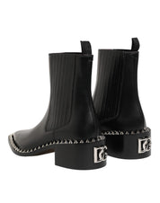 Black Studded Chelsea Ankle Boots - Dolce & Gabbana