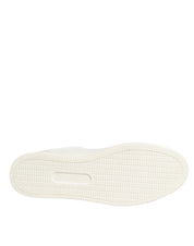 Dolce & Gabbana White Leather Low-Top Sneakers