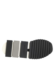 Black Stretch Mesh Slip-on Sneakers with Logo Details