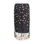 Black Polyamide Long Skirt