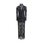 Black Polyamide Long Dress