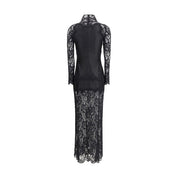Black Polyamide Long Dress