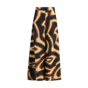 Färgsprakande silke-byxor för vardagsbruk