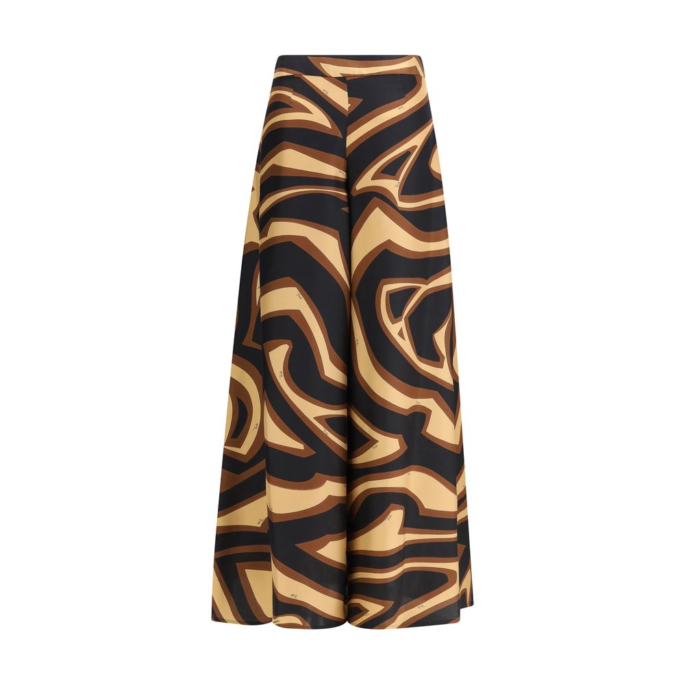 Färgsprakande silke-byxor för vardagsbruk