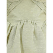 Green Linen Casual Dress
