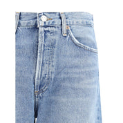 Light Blue Cotton Relaxed Fit Jeans