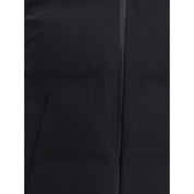 Black Polyester Full-Length Jacket