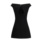 Black Fleece Wool Casual Dress