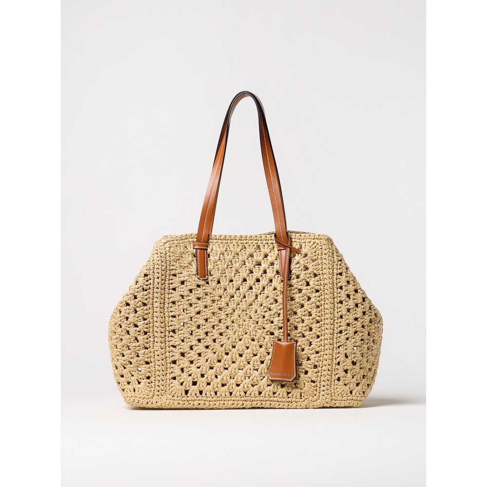 Ermanno Scervino Beige Leather Tote Bag