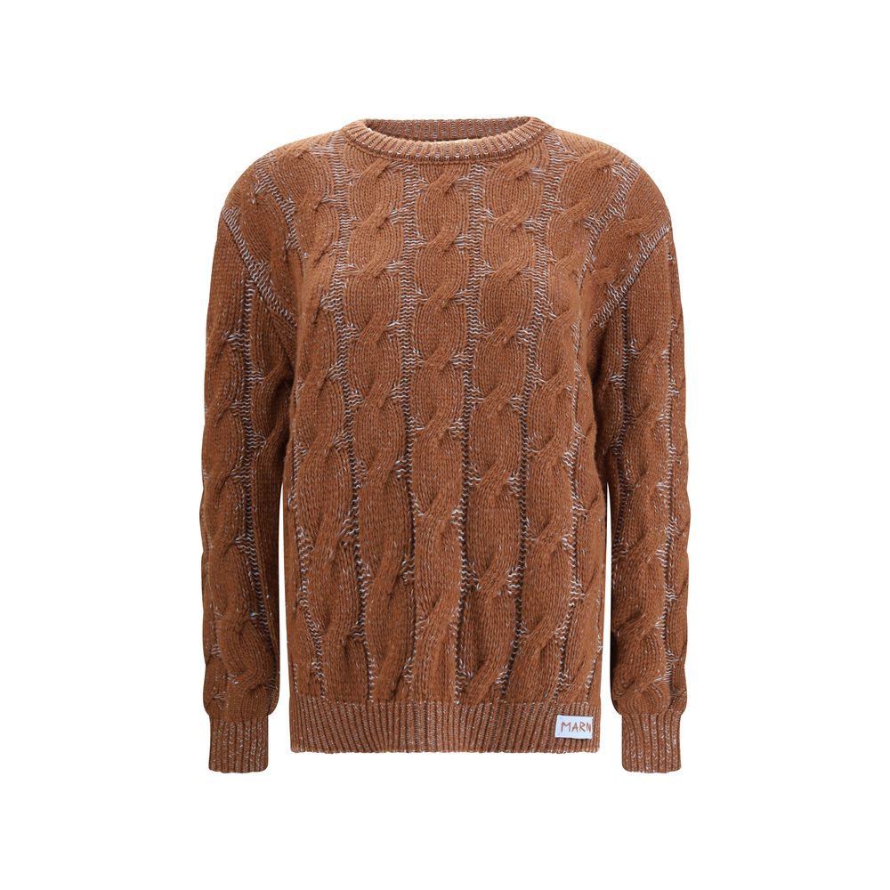 Brown Fleece Wool Sweatshirt