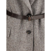 Brown Fleece Wool Coat