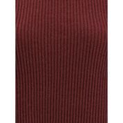 Bordeaux Fleece Wool Casual Dress