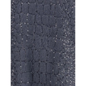 Blue Mohair Casual Dress