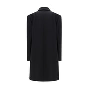 Black Fleece Wool Coat