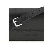 Axelremsväska i svart kalvskinn, Bos Taurus